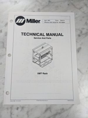 Miller Weder Service Technical Manual Parts List Book Xmt Rack Tm-813 1997