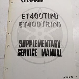Yamaha Supplementary Service Manual Et400T(N) Tr(N) 85T-28197-20 Oem 1988 Oem