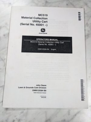 John Deere Operator Service Manual Mc519 Mcs Collection System Omm125584