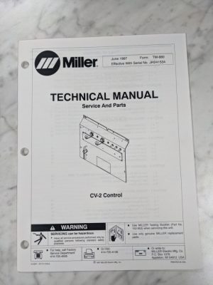 Miller Weder Service Technical Manual Parts List Book Cv-2 Control Tm-880 1997