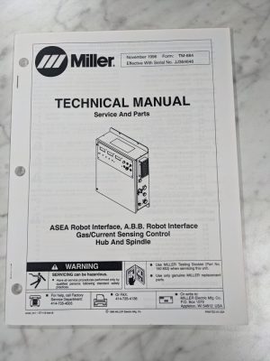 Miller Weder Service Technical Manual Part List Asea Robot Interface Tm-884 1996