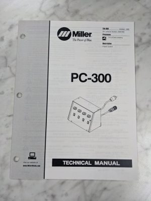 Miller Weder Service Technical Manual Parts List Book Pc-300 Tm-898 1996