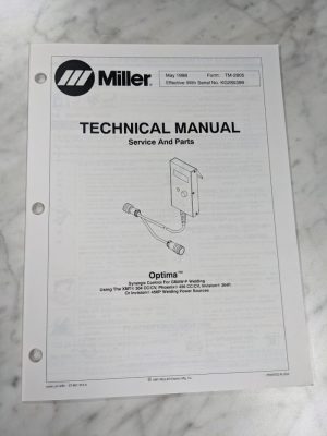 Miller Weder Service Technical Manual Parts List Optima Control Tm-2805 1998