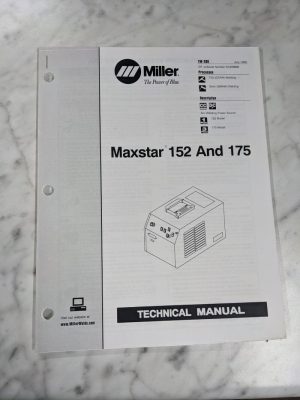 Miller Weder Service Technical Manual Parts List Maxstar 152 175 Tm-206 1999