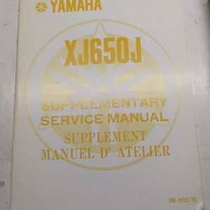 Yamaha Supplementary Service Manual Xj650J 5N9-28197-70 Oem 1981 Motorcycle
