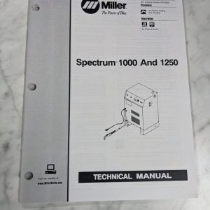 Miller Weder Service Technical Manual Parts List Spectrum 1000 1250 Tm-217A 1998