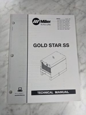 Miller Weder Service Technical Manual Parts List Gold Star Ss Tm-221A 1997