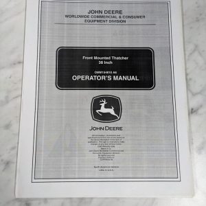 John Deere Operator Service Manual Front Mounted Thatcher 38” Omm154810