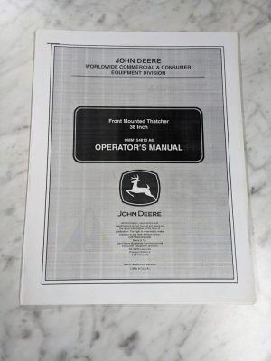 John Deere Operator Service Manual Front Mounted Thatcher 38” Omm154810