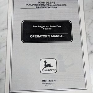 John Deere Operator Service Manual Rear Bagger 7 Bushel Attachment Omm142518 A0
