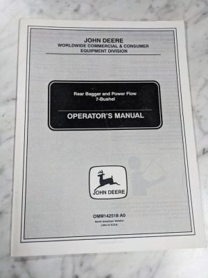 John Deere Operator Service Manual Rear Bagger 7 Bushel Attachment Omm142518 A0