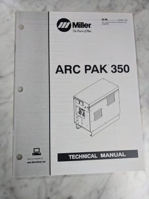 Miller Weder Service Technical Manual Parts List Book Arc Pak 350 Tm-285 1997