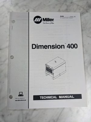 Miller Weder Service Technical Manual Parts List Book Dimension 400 Tm-289 1997