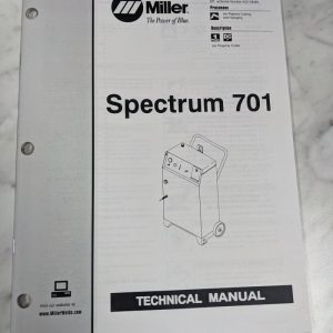 Miller Weder Service Technical Manual Parts List Spectrum 701 Tm-279A 1997