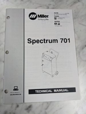 Miller Weder Service Technical Manual Parts List Spectrum 701 Tm-279A 1997