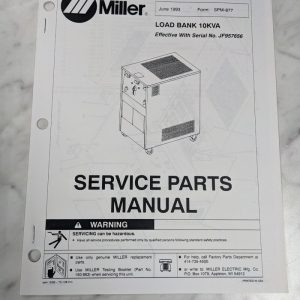 Miller Weder Service Parts List Book Manual Catalog Load Bank 10Kva Spm-8771993