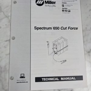 Miller Weder Service Technical Manual Parts Spectrum 650 Cut Force Tm-225 1999