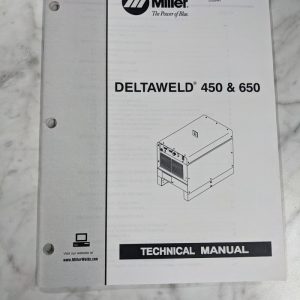 Miller Weder Service Technical Manual Parts List Deltaweld 450 650 Tm-232A 1997