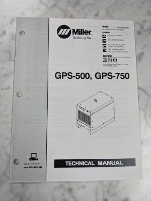Miller Weder Service Technical Manual Parts List Gps-500 Gps-750 Tm-266 1997