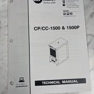 Miller Weder Service Technical Manual Parts List Book Cp/Cc-1500P Tm-271 1997