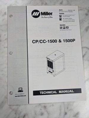 Miller Weder Service Technical Manual Parts List Book Cp/Cc-1500P Tm-271 1997