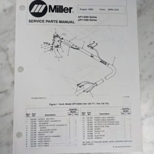 Miller Welder Service Parts List Manual Catalog Apt-5000 Apt-7000 Spm-1574 1993