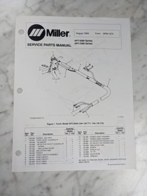 Miller Welder Service Parts List Manual Catalog Apt-5000 Apt-7000 Spm-1574 1993