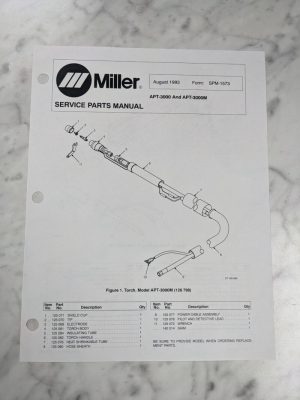 Miller Welder Service Parts List Manual Catalog Apt-3000M Spm-1573 1993