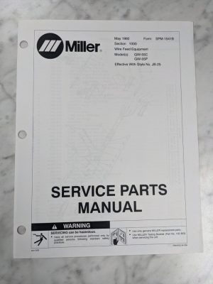 Miller Welder Service Parts List Manual Catalog Gw-55C P Spm-1541B 1992