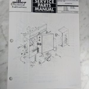 Miller Welder Service Parts List Manual Catalog Wc-20 Ec Esc Ks Spm-1082 1975