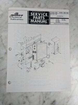 Miller Welder Service Parts List Manual Catalog Wc-20 Ec Esc Ks Spm-1082 1975