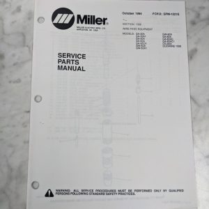 Miller Welder Service Parts Manual Catalog Ga-30A 40 50 Ca 60 80 C1 Spm-1521E