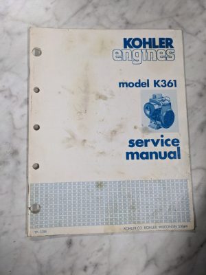 Kohler Engine Service Repair Manual Model K361 Tp-1288 1978 Single Cylinder