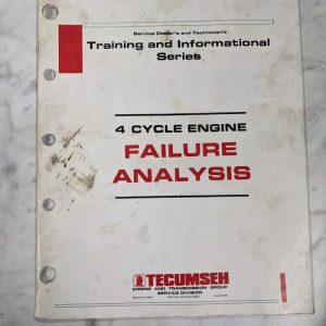 Tecumseh Engine 4 Cycle Failure Analysis Guide Training Manual 695590