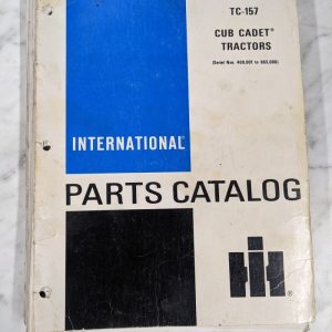 International Harvester Cub Cadet Tractor Tc-157 Parts List Manual Catalog 1981