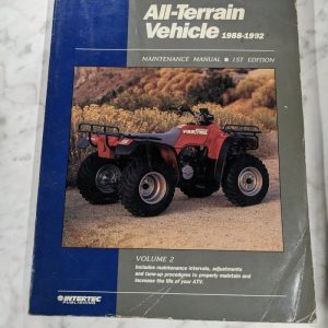 Intertec Honda Atv Fourtrax 1988-1992 Maintenance Tune Up Manual Volume 2