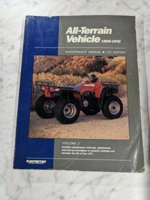 Intertec Honda Atv Fourtrax 1988-1992 Maintenance Tune Up Manual Volume 2