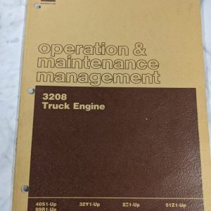 Caterpillar Operation Maintenance Management 3208 Truck Engine Sebu6101