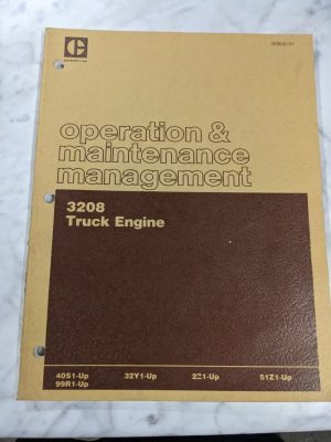 Caterpillar Operation Maintenance Management 3208 Truck Engine Sebu6101