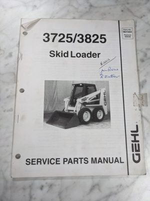 Gehl Skid Loader Service Parts List Book Manual Catalog 3725 3825 907204 1994