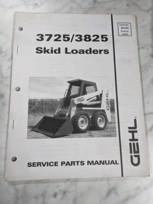 Gehl Skid Loader Service Parts List Book Manual Catalog 3725 3825 907204 1998