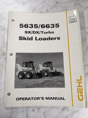 Gehl Skid Loader Operator Service Manual 5635 6635 Sx Dx Turbo 907283 1997