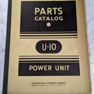 International Harvester Parts List Manual Catalog Pu-12 Power Unit U-10 1944