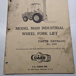 Case Parts Book Catalog List Oem Model M420 Industrial Wheel Fork Lift 1962 1031