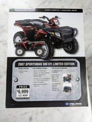 Polaris Sales Brochure Specifications Price Ranger Sportsman 500 Efi Le 2007