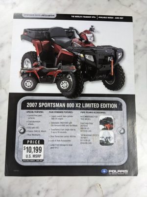 Polaris Sales Brochure Specifications Price Ranger Sportsman 800 X2 Le 2007