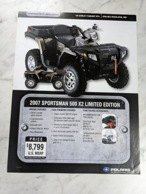 Polaris Sales Brochure Specifications Price Ranger Sportsman 500 X2 Le 2007