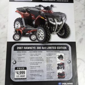 Polaris Sales Brochure Specifications Price Ranger Hawkeye 300 4X4 Le 2007