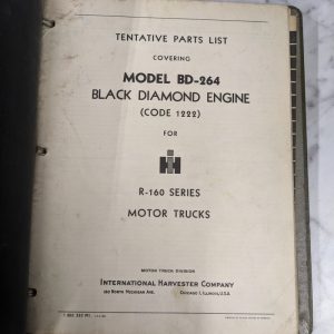International Harvester Ih Trucks Parts List Manual Catalog Mt-66 L-160-L-165