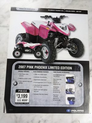 Polaris Sales Brochure Specifications Price 2007 Pink Phoenix Limited Edition